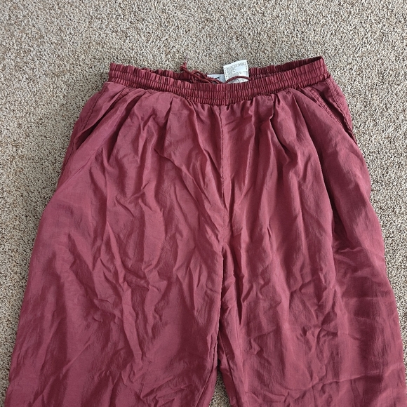 Nike VTG 90s Lined Nylon Joggers Ankle Zip Pocket Jogger Pants Mens L‎ 31” - Picture 3 of 13